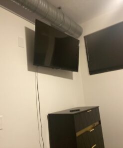 Perlegear Full Motion TV Wall Mount for 26-65 inch TVs, TV Bracket Supports Swivel Articulating Level Extension Tilt Arms, Max VESA 400x400mm up to 99lbs, 16" Wood Studs, PGMFK4 28 61k61MjvYKL