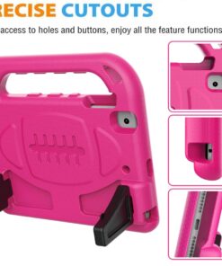 BMOUO Kids Case for iPad Mini 4/iPad Mini 5, iPad Mini 4/5 Case - Built-in Screen Protector, Shockproof Handle Convertible Stand Kids Case for iPad Mini 5th/4th Generation 7.9", Rose 26 61k8NQi1QHL