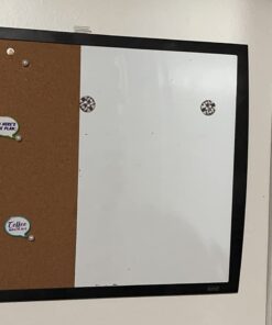 Quartet Combination Magnetic Whiteboard & Corkboard, 17" x 23", Combo Dry Erase White Board & Cork Board, Curved Frame, Message Board, Black Frame (41723-BK) 17" x 23" Combo (Black Curved Frame) 30 61k9AZlnUoL