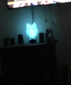 Tiscen 3D Illusion Night Light, LED Table Desk Lamps, Dinosaur Horse Wolf Nightlights,Plastic, 7 Colors USB Charge Lighting Home Decoration for Kids Bedroom 18 61k9lnyFL