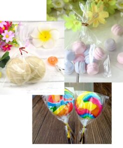 300 Pcs Clear Candy Bags with Ties Clear Cellophane Bags 4"x6" Cookie Bags with 6 Mix Colors Twist Ties - 1.4mils Thickness OPP Plastic Bags for Wedding Birthday Cake Pop Gift Candy Buffet Supplies 4''x6'' 11 61kA T9Uu6L