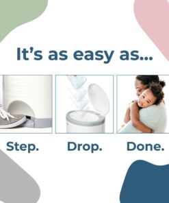 DEKOR Diaper Classic Hands-Free Diaper Pail | White | Easiest to Use | Just Step – Drop – Done | Doesn’t Absorb Odors | 20 Second Bag Change | Most Economical Refill System 28 61kDNRUYjjL