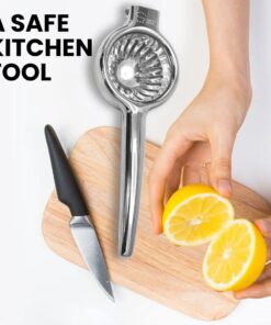 Chef's Star Lemon Squeezer Stainless Steel Citrus Juicer - Large Fruit Squeezer for Drinks - Rust-proof Juice Press, Non-Slip Manual Hand Juicer, Ideal for Juicing Lemons, Limes, Small Oranges 17 61kFNiPdsOL