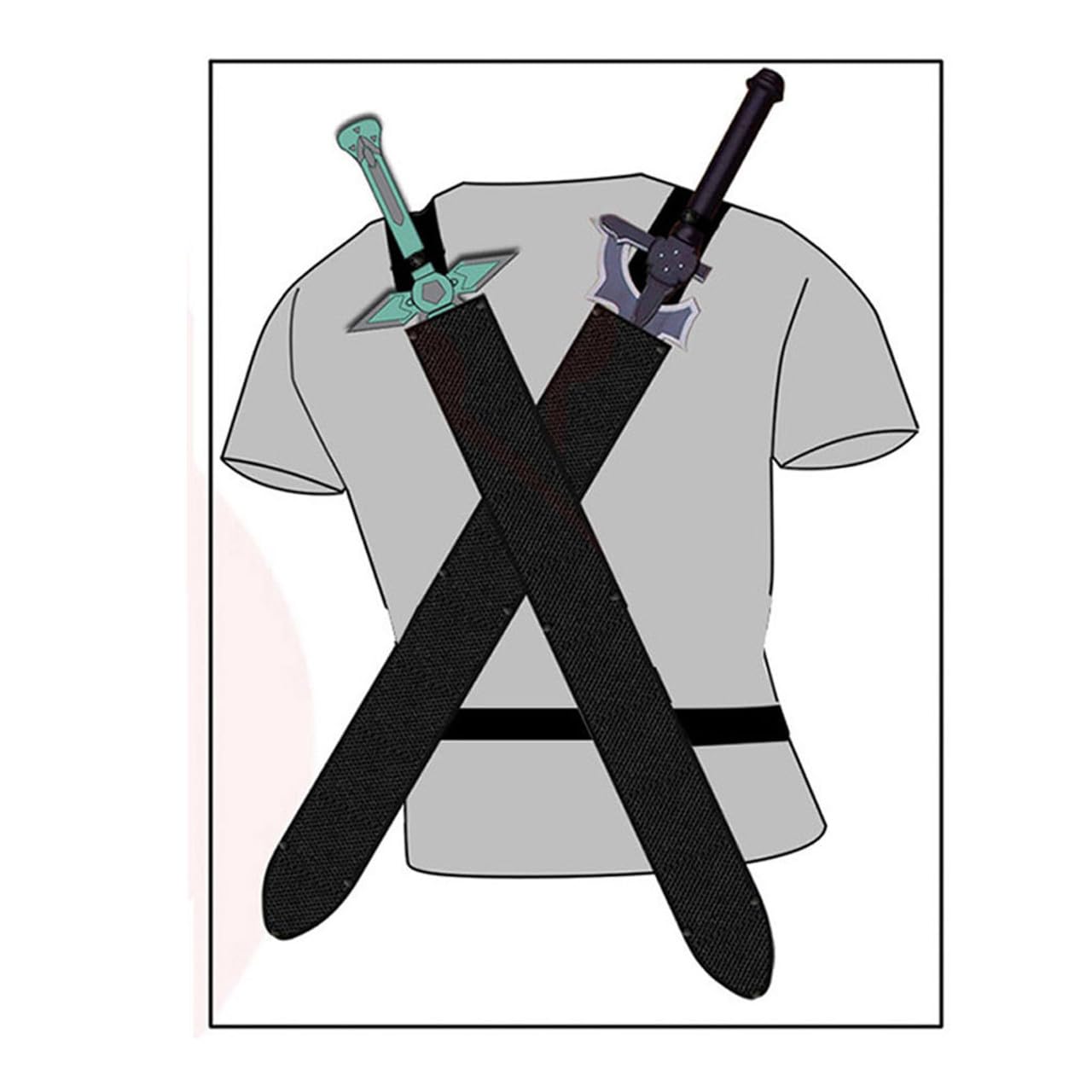 Armory Replicas™ - Titan Attack Kirito's Dark Repulser Elucidator Sword Set - Stainless Steel, Vibrant Colors, Exclusive Combos for Sword Art Online Anime Enthusiasts Black & Aqua Sword Set 6 Armory Replicas™ - Titan Attack Kirito's Dark Repulser Elucidator Sword Set - Stainless Steel, Vibrant Colors, Exclusive Combos for Sword Art Online Anime Enthusiasts Black & Aqua Sword Set - Image 6