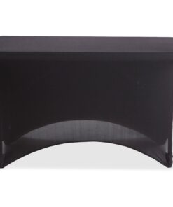 Iceberg iGear Stretch Fabric Table Cover, Fits 4' Table, Polyester/Spandex, Black, 24" W x 48" L 4' 23 61kIA3fJ4ML