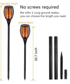 Aityvert Upgraded Solar Torch Lights 43 inches Flickering Dancing Flames Waterproof Outdoor Landscape Decorations Lighting Dusk to Dawn Auto On/Off Solar Lights for Halloween Christmas 2-Pack 2 Pack 16 61kIIKfsefL