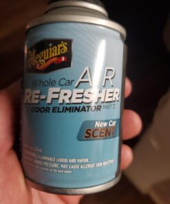 Meguiar's Whole Car Air Refresher, Odor Eliminator Spray Eliminates Strong Vehicle Odors, New Car Scent - 2 Oz Spray Bottle 2 Fl Oz (Pack of 1) 31 61kJOser7rL