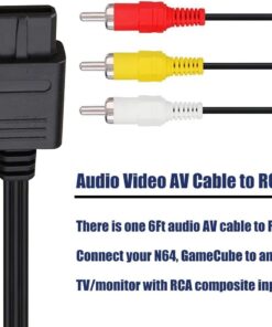 AV Audio / Video Cable Compatible with Nintendo Gamecube 10 61kJUV8ercL