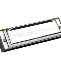 Alternative view of Swan 10 Hole 20 Tones Harmonica Key of C Blues,Mini Harmonica for Beginners 1020 Key of C Silvery