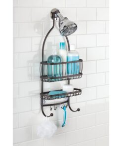 Alternative view of iDesign 61971 York Lyra Hanging Shower Organizer - 10" x 4" x 22", Bronze 1