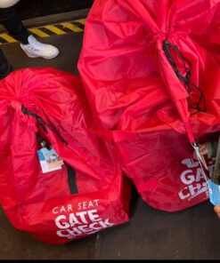 J.L. Childress Gate Check Bag - Air Travel Bag - Fits Convertible Car Seats, Infant carriers & Booster Seats, Red 31 61kOQhVaFbL