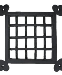 Alternative view of A29 Hardware 8 1/2 x 8 1/2 Inch Cast Iron Speakeasy Door Grill/Grille with Viewing Door, Black Powder Coat Finish, Large Size Large_Black