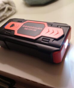 NEXPOW Battery Jump Starter 2500A Car Jump Starter (up to 8.0L Gas/8L Diesel Engines) 12V Car Battery Booster Pack with USB Quick Charge 3.0 and 4 LED Modes Red Blue Warning 30 61kQWsUjAL