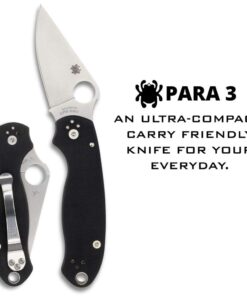 Spyderco Para 3 Signature Folding Utility Pocket Knife with 2.95" Stainless Steel Blade and G-10 Handle - Everyday Carry - PlainEdge - C223GP 28 61kQaZa9qpL