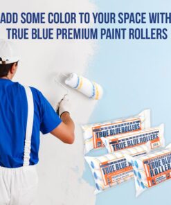 True Blue 4" Professional Paint Roller Covers, 4 Inch, Best for All Types of Painting Surfaces, Refill Bulk Pack (20, 3/8" Nap) 20 10 61kSJZpwCcL