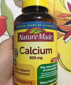 Nature Made Calcium 600 mg with Vitamin D3, Dietary Supplement for Bone Support, 220 Tablets Unflavored 220 Count (Pack of 1) 38 61kSM5KHJjL