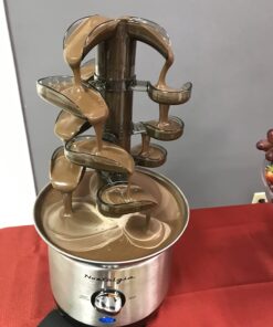 Nostalgia 4 Tier Electric Chocolate Fondue Fountain Machine for Parties - Melts Cheese, Queso, Candy, and Liqueur - Dip Strawberries, Apple Wedges, Vegetables, and More - 32-Ounce - Stainless Steel Original 33 61kSm867fkL