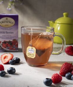 Twinings Herbal Tea Bag Assortment (Pack of 40) with By The Cup Honey Sticks 32 61kT QZTRNL