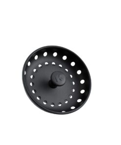 Plumb Pak K5414BLK Keeney Stainless Steel Kitchen Sink Strainer with Fixed Post Basket, Fits Standard 3-1/2-Inch Openings, 3-1/2 In. to 4 In, Black 30 61kWu3igO1L