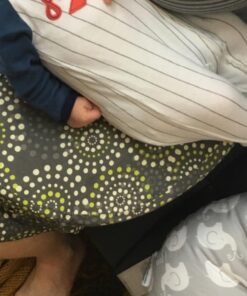 My Brest Friend Original Nursing Pillow | Ergonomic Breastfeeding Pillows | Supports Both Mom & Baby | Breastfeeding Essentials | Handy Side Pocket, Double Straps & Removable Cover, Fireworks Grey/Yellow Fireworks 41 61kWxLdm1SL 1
