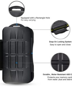 JJC Deluxe 7 Slots XQD Cfexpress Type-B SD SDXC SDHC Memory Card Case Carrying Storage Holder for 3 XQD/Cfexpress Type-B and 4 SD, Travel-Friendly Case with Water-Resistant & Shockproof Protection 3 XQD & 4 SD 8 61kXNRvycsL