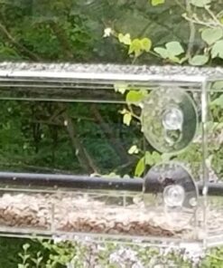 Wild Birds of Joy Window Bird Feeder with 4 Super Strong Suction Cups & Sliding Seed Tray, Large, Clear Acrylic, Easy Clean, Outdoor Bird Feeders, Outside View Up Close of Finch, Cardinal and Blue Jay 47 61kXqbvlmL