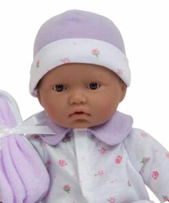 La Baby Boutique Hispanic 11 inch Small Soft Body Baby Doll dressed in Purple for Children 12 Months and older Purple Hispanic 32 61kYBIBlmoL