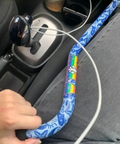 NOVA Designer Walking Cane with Offset Handle, Lightweight Adjustable Walking Stick with Carrying Strap Blue Porcelain Design 9 61kYMGd8IhL