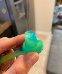 ChooMee SoftSip Food Pouch Top | Baby Led Weaning | No Spill Flow Control Valve, Protects Childs Mouth, 100% Silicone, BPA Free | Swirl Colors, 4 CT 26 61kZKi guxL