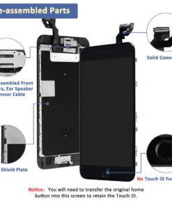Yodoit for iPhone 6s Plus Screen Replacement Touch LCD Display Digitizer Glass Full Assembly Camera Home Button Proximity Sensor Earpiece Speaker + Tool 5.5 inches (Black) Black iPhone 6s Plus - Black 22 61kaiOCdbbL