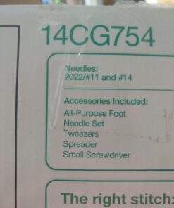 SINGER | ProFinish 14CG754 2-3-4 Thread Serger with Adjustable Stitch Length, & Differential Feed - Sewing Made Easy,White 62 61kaylmyN2L