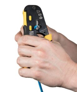 Klein Tools VDV226-110 Ratcheting Modular Data Cable Crimper / Wire Stripper / Wire Cutter for RJ11/RJ12 Standard, RJ45 Pass-Thru Connectors 36 61kbqTDeoPL