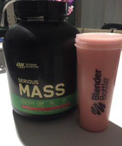 Optimum Nutrition Serious Mass, Weight Gainer Protein Powder with Immune Support, Strawberry, 6 Pound (Packaging May Vary) 8 Servings (Pack of 1) 24 61kbwIcDbVL