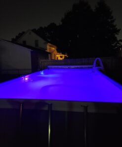 Intex Underwater LED Magnetic Above Ground Wall Pool Light with Magnetic Transmitter and 4 Different Color Options, Multicolor/White Wall Light 34 61kc4c1xlSL