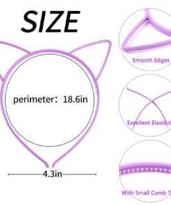 Candygirl Girls Plastic Headbands Cat Ear Headbands for Girls Women Cat Ear Hair Hoops Hair Accessories for Girls and Women Daily Wearing Accessories Party Favor (10pcs mix colors Cat Ear Headbands) 10pcs 26 61kfejBUNUL