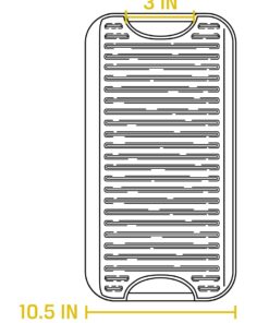 Lodge LPGI3 Cast Iron Reversible Grill/Griddle, 20-inch x 10.44-inch, Black 20 Inch Double Burner 50 61kgZ3vieHL