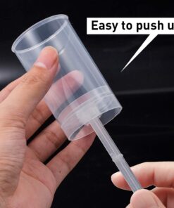 ASIBT Round Shape Clear Push-Up Cake Pop Shooter (Push Pops) Plastic Containers with Lids, Base & Sticks, Pack of 24 24 61kh2F y5pL