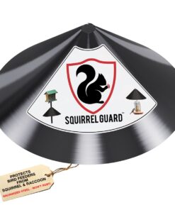 Predator Guard Squirrel Baffle - Protects Hanging Bird Feeders and Poles - Raccoon and Squirrel Proof Your Bird Feeders and Bird Houses - Anti-Rust Galvanized Steel - 17 inch 26 61kiTxq1EL