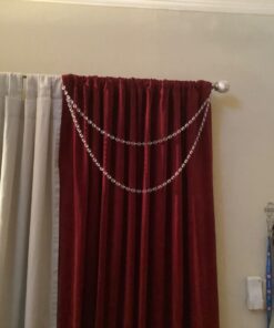 Crystal Acrylic Gems Bead Garland Strands, KinHom 16 Feet Hanging Clear 14mm Daimond Beads Chain Garlands for Manzanita Tree Centerpiece, Chandelier Bead Lamp Chain, Christmas/Wedding Party Decoration Stainless Steel 16 ft, Diameter 14 mm 36 61kinDFo5WL