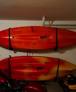Best Marine and Outdoors Kayak Storage Rack, 2 Premium Wall Mount Racks for Kayaks & SUP Paddle Boards, 125lb Weight Capacity, Indoor Outdoor Paddleboard & Kayaking Accessories 51 61kinzWqauL