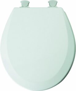 Mayfair 46EC 000 Molded Wood Toilet Seat with Lift-Off Hinges, Round, White