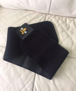 iDofit Waist Trimmer Belt, Sweat Wrap for Fat Burning, Sauna Belt Waist Trainer Stomach Shaper for Women & Men M: 8" Wide x 42" Long 39 61ko6reg06L