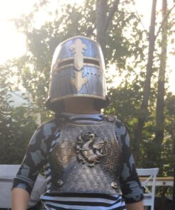 Jacobson Hat Company Men's Antiqued Pewter Knight Helmet Adult Silver 28 61koELE7TL