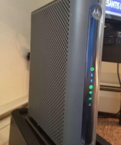 MOTOROLA MG7540 16x4 Cable Modem Plus AC1600 Dual Band Wi-Fi Gigabit Router with DFS, 686 Mbps Maximum DOCSIS 3.0 - Approved by Comcast Xfinity, Cox, Charter Spectrum, More 45 61koOq2n7jL