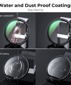 K&F Concept 58mm Variable ND Filter ND2-ND32 Camera Lens Filter (1-5 Stops) No X Cross HD Neutral Density Filter with 28 Multi-Layer Coatings Waterproof (Nano-X Series) 26 61kr1vH3twL 3