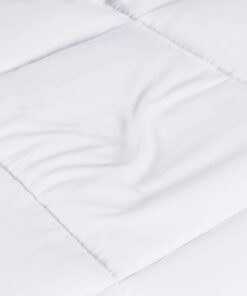 SUPERIOR Brushed Microfiber Solid Comforter, Down Alternative Bedding, Reversible, Medium Weight, Fluffy, Decorative, Duvet Insert, Oversized Blanket, Box Quilt Design, Queen, White 33 61kuZHUm oL