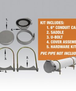 Buyers Products CC600 PVC Conduit Carrier Kit, 6 Inch Diameter, Mounting Hardware Included, Spring-Loaded Latch, Weather-Resistant Door Gasket 6" Diameter 34 61kuxiPZrxL