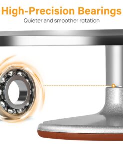 Kootek Aluminium Cake Turntable, 12 Inch Rotating Cake Stand, 35 pcs Cake Decorating Kit Supplies with 24 Numbered Icing Piping Tips, 2 Frosting Spatula, Pastry Bags and Other Baking Tools 26 61kvV7dbqQL