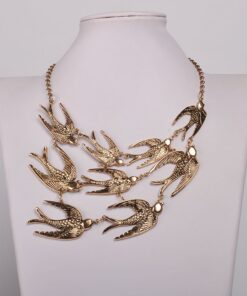 Jane Stone Vintage Swallow Fashion Collar Necklace Bib Statement Jewelry for Women Antique Bronze 19 61kwAA1c9xL