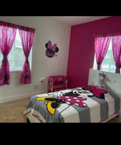 Idea Nuova Disney Minnie Mouse Stick Table Kids Lamp With Pull Chain, Themed Printed Decorative Shade, Pink Minnie Bow-Tique 40 61kwqnlWFYL